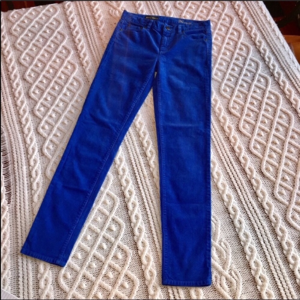 I Crew Blue Skinny Corduroy Pants Sz 26